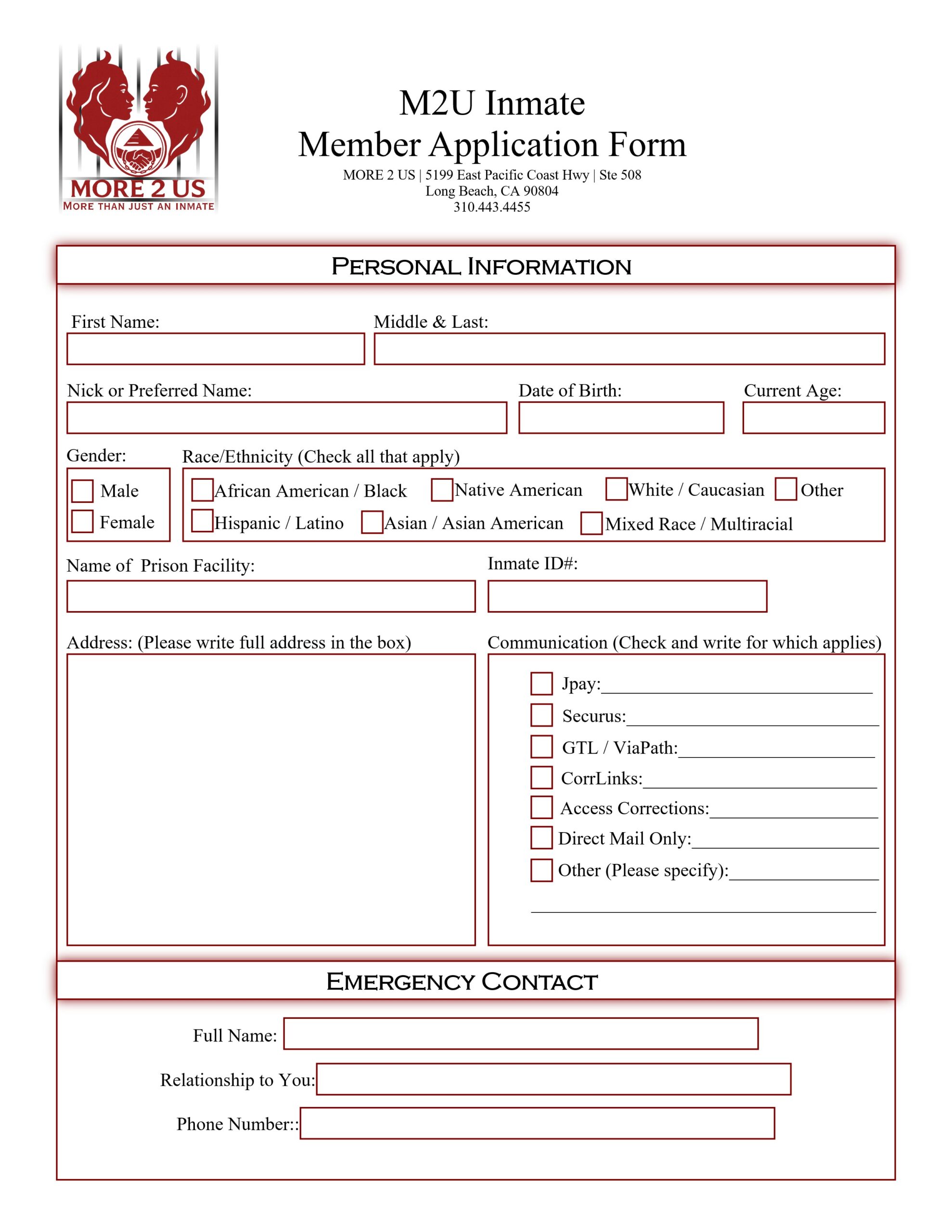 More 2 Us Application – Mailing Service